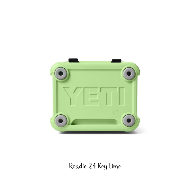 Key Lime | YETI Roadie 24 Hard Cooler Image Showing View Of The Bottom Of The Cooler.