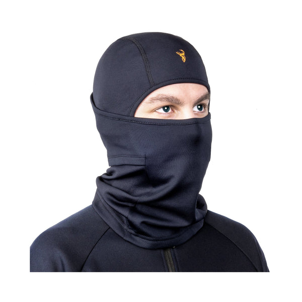 Black | Hunters Element Zenith Balaclava Image Showing Front View With No Logo Or Titles.