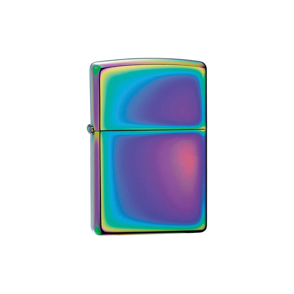 Rainbow | Zippo Gift Set 207 Chrome Lighter With Fluid And Flint Image Showing Lid Closed.