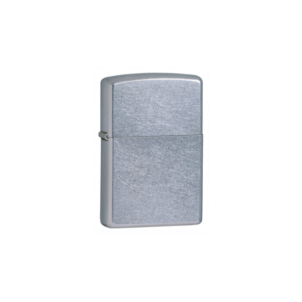 Silver | Zippo Gift Set 207 Chrome Lighter With Fluid And Flint Image Showing Lid Closed.