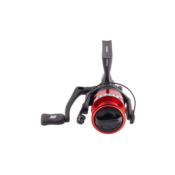 3000 / Black And Red | Abu Garcia Black Max Spin Reel Image Showing Front View.