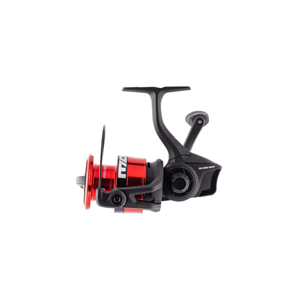 3000 / Black And Red | Abu Gracia Black Max Spin Reel Image Showing Side View.