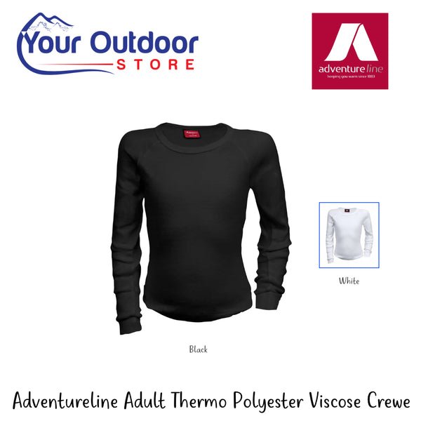 Adventureline Adult Thermo Polyester Viscose Crewe | Hero Image Showing All Logos, Titles And Variants.