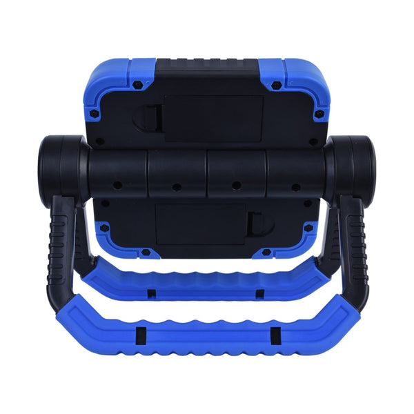 Blue | Brillar Battery Operated Water And Impact Resistant Work Lamp Image Showing Back View.
