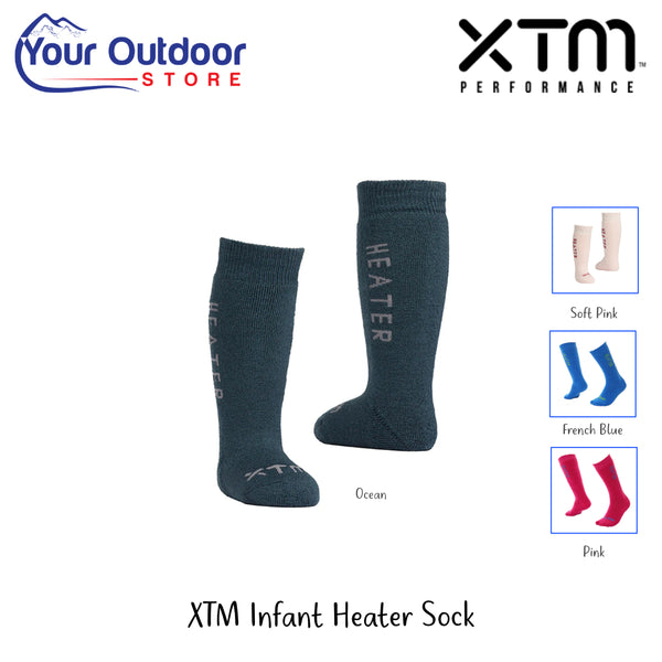 XTM Infant Heater Sock | Hero Image Showing All Logos, Titles And Variants.