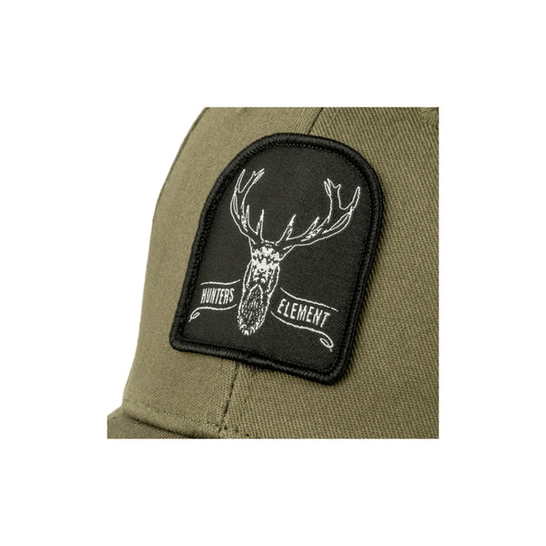 Forest Green | Hunters Element Kids Royal Stag Cap Image Showing Close Up View Of The Stag Patch.