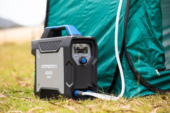 Black / Blue | Unit next to shower tent and on