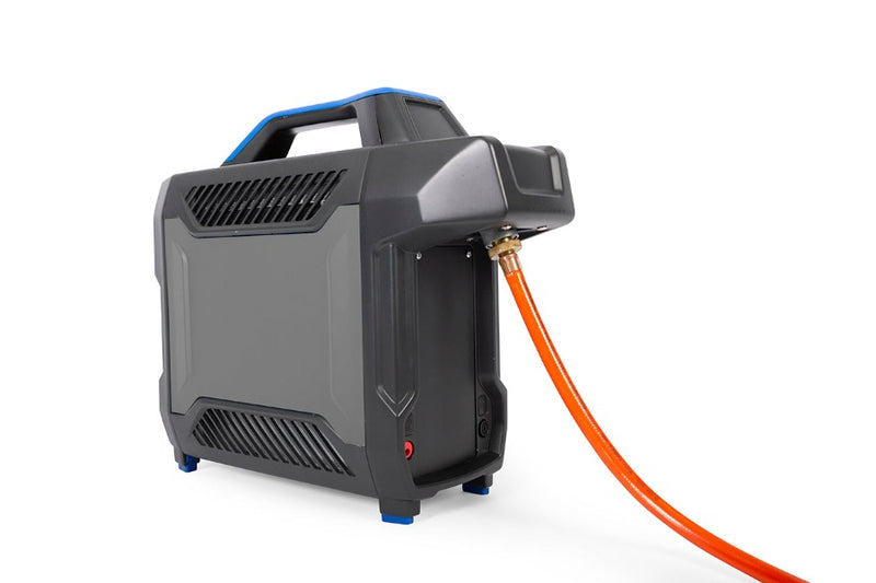 Black / Blue | Unit with gas cylinder hose connected (sold separately)