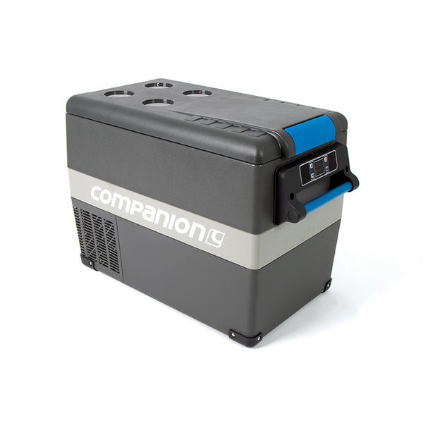 Grey | Front Angle view showing handle, control panel and side with companion logo and compressor air vents