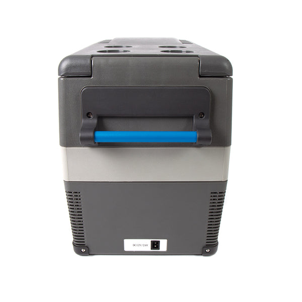 Grey | back view with handle and power plug