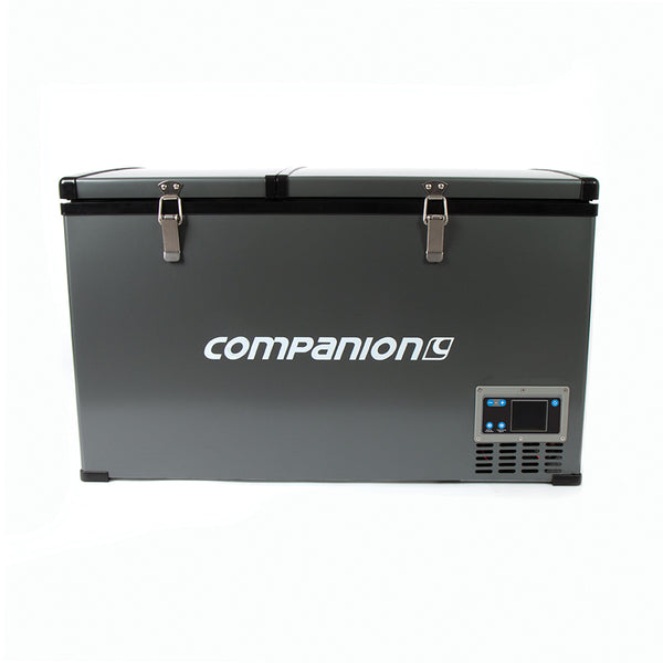 Front View showing control panel and lids closed