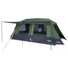 Oztrail Fast Frame 10 Person Tent. Fully Set up With Side awning out