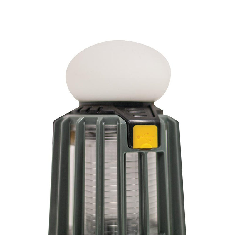 Back of Lantern showing USB Charging Port