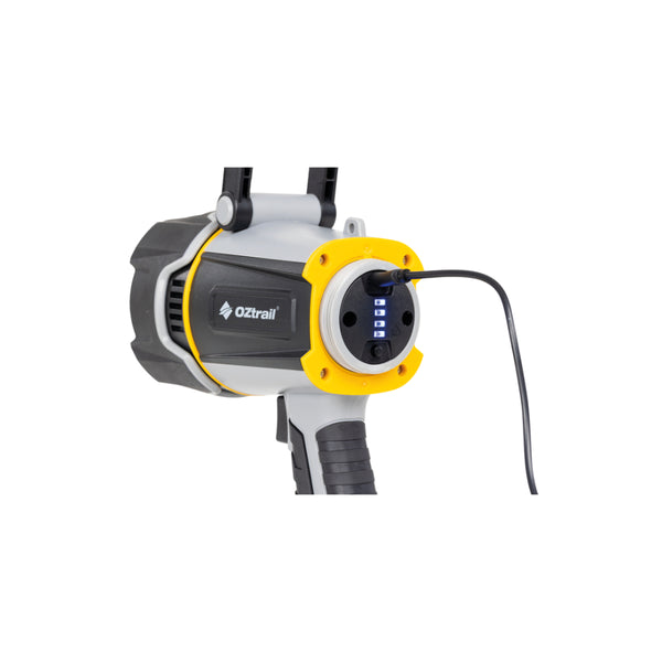 Back View Showing USB Charge Cable.