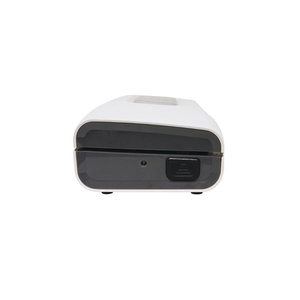 Side View showing Power On/Off Button and 12V Inlet.