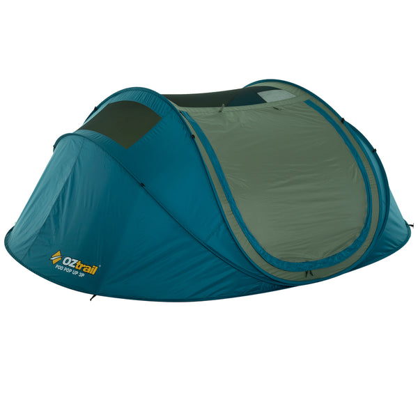 Side view of tent with doors closed