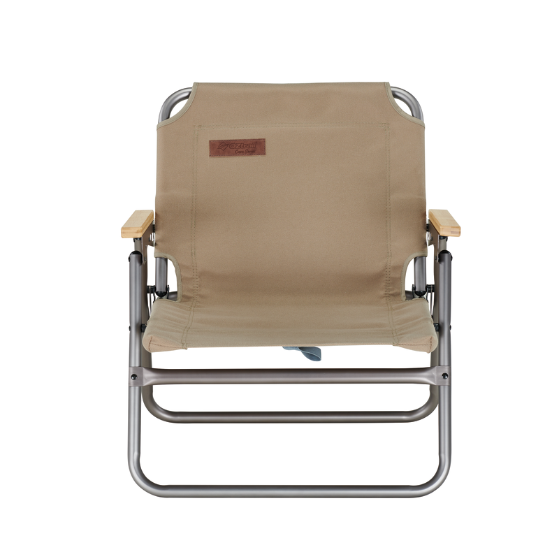 Direct front view of set up chair