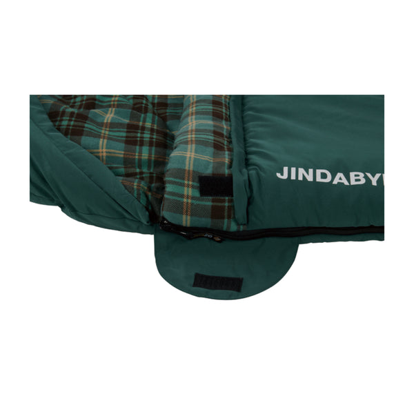 Zipped up and Showing Velcro Tab Closure. 