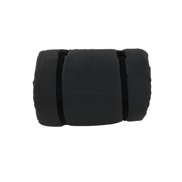 Rolled Up View Showing Straps and Clips Secured. 