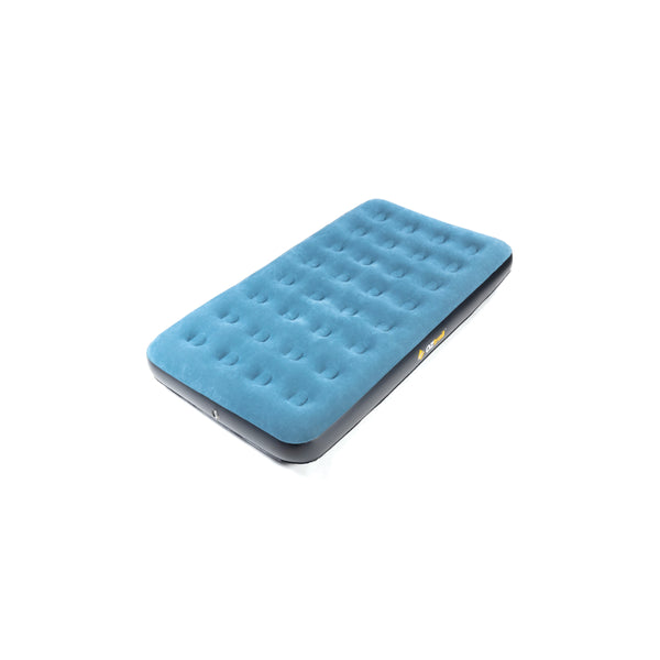 King Single | Air Bed Top View Showing Velour Top and PVC Bottom.