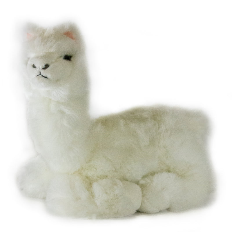 White | Bocchetta Lying Alpaca Plush Toy - Alfredo