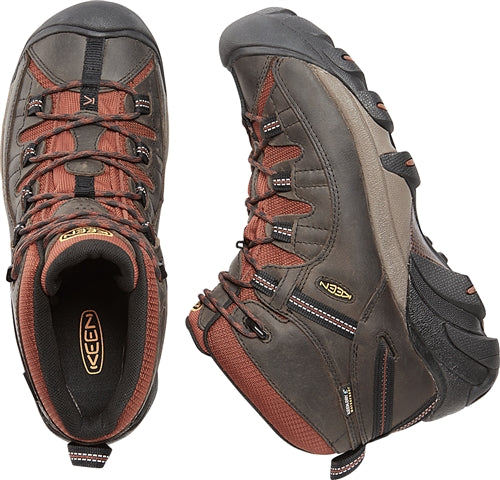 Raven, Tortoise Shell | Keen Targhee II Mid WP Men's. Pair viewed from top, on on its side. Your Outdoor Store
