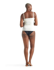 Snow | Icebreaker Women's Siren Cami. Modelled Full Body Back View.