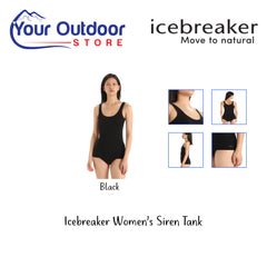 Black | Icebreaker Siren Tank. Hero Image Showing Logos and Title. 