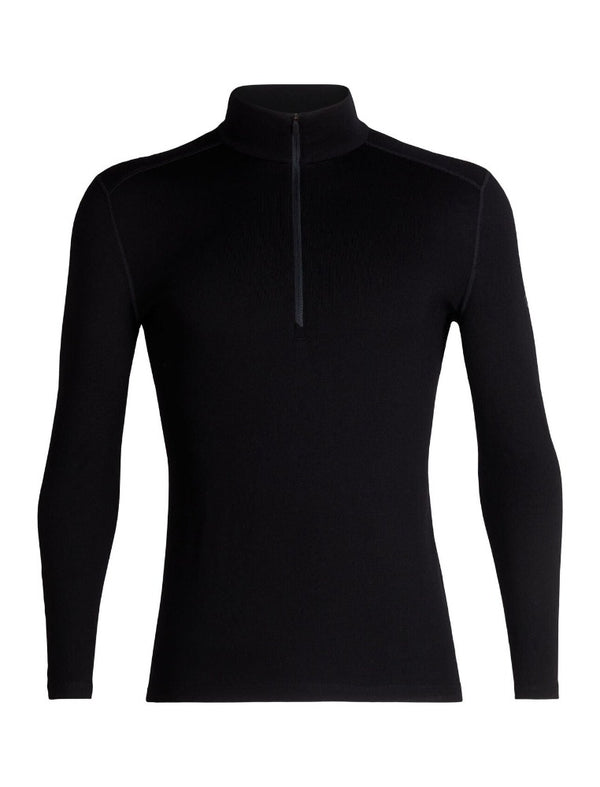 Black | Icebreaker Mens Merino 260 Tech Long Sleeve Half Zip Thermal