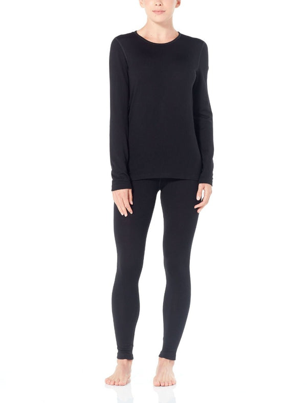 Black | Icebreaker Women's 260 Tech Long Sleeve Crewe | Full Body