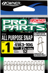 Owner Pro Parts All Purpose Snap Size #1 Packaging