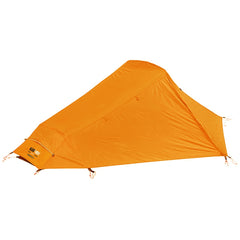 Orange | Erect tent fully set up. All doors and fly open