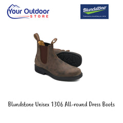Blundstone 1306 Unisex All-round Dress Boots. Hero image with title and logos