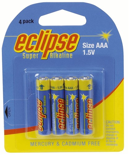 Eclipse AAA Alkaline Batteries 4 pack