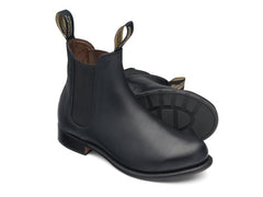 Black | Pair of boots showing side of boot and sole