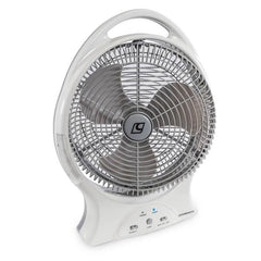 Companion Aero Breeze Cordless Fan | Frame angled with fan cage turned to face forward