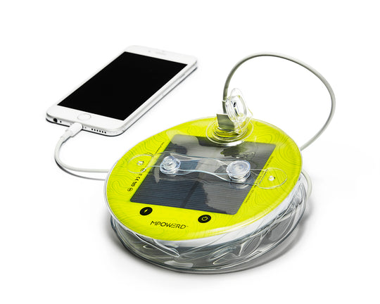 Lantern collapsed with phone plugged into USB