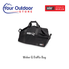 Weber Q Duffle Bag. Hero image with title and logos