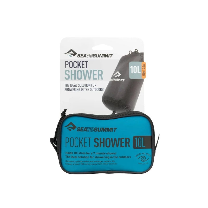 Shower in packaging. cardboard top and shower pocket base.