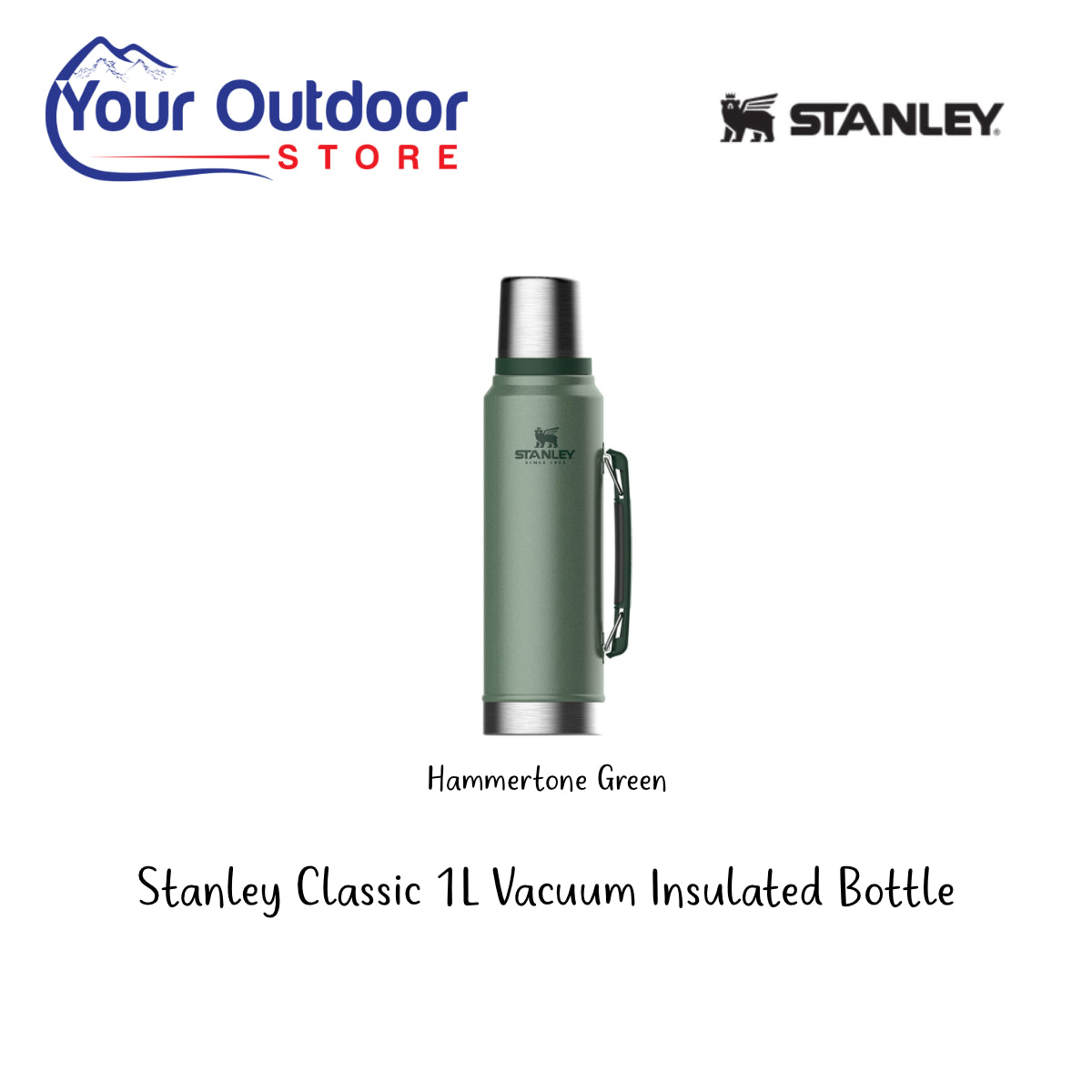Stanley Classic Vacuum Bottle 1L Hammertone Green