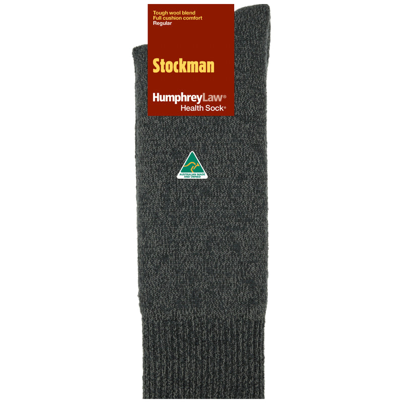 Grey | HumphreyLaw Stockman Tough Wool Blend Health Sock