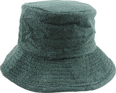Green | Avenel Adult Floppy Flat Top Towelling Hat
