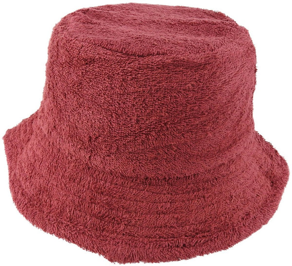 Maroon | Avenel Adult Floppy Flat Top Towelling Hat