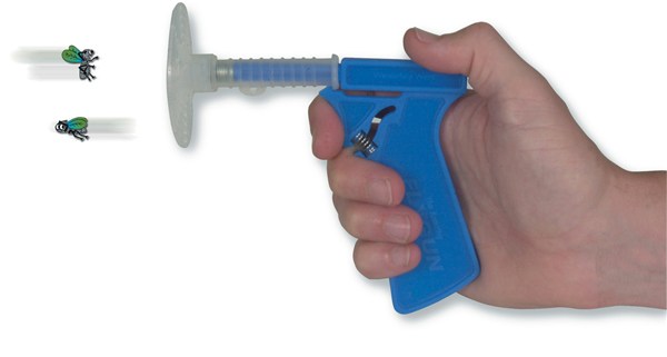 The Amazing Fly Gun with clipart flies in front