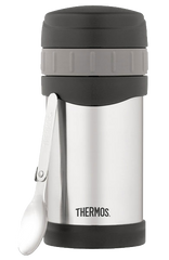 Silver | Thermos Vacuum Insulated Wide Mouth Food Jar With Spoon