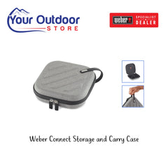 Weber Connect Storage and Travel Case. Hero image with title and logos