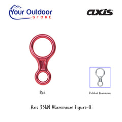 Red | Axis 35kN Aluminum Figure-8