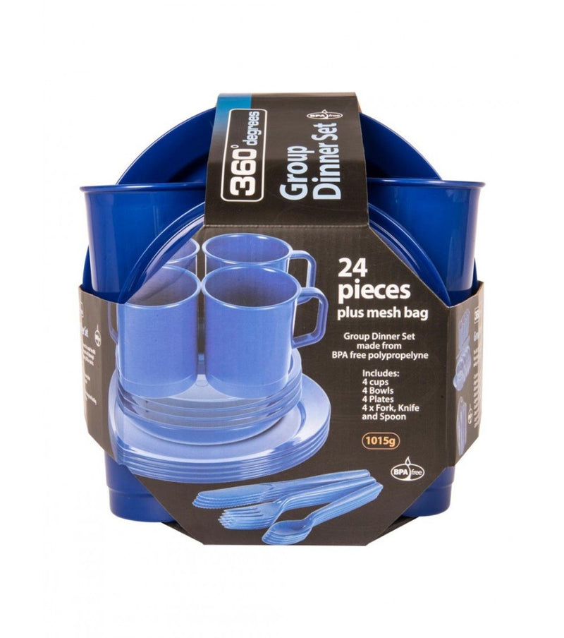 Blue | 360 Degrees Group Dinner Set | Camping | In Packaging