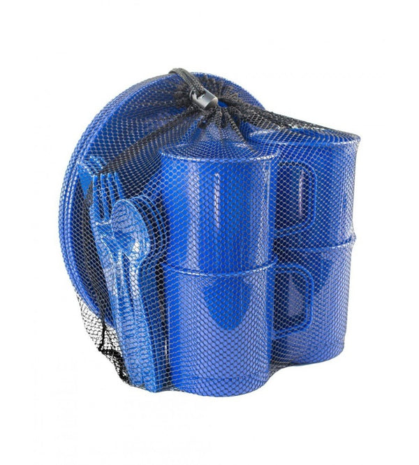 Blue | 360 Degrees Group Dinner Set | Camping | in mesh stuff sack
