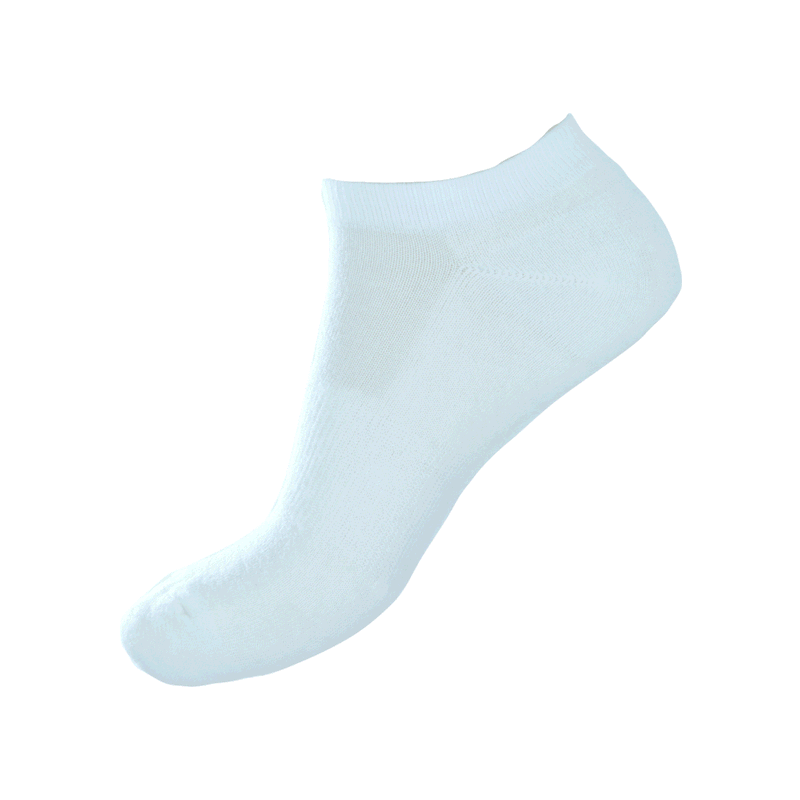 White | HumphreyLaw Fine Wool Cushion Sole Sports Sock. 36a